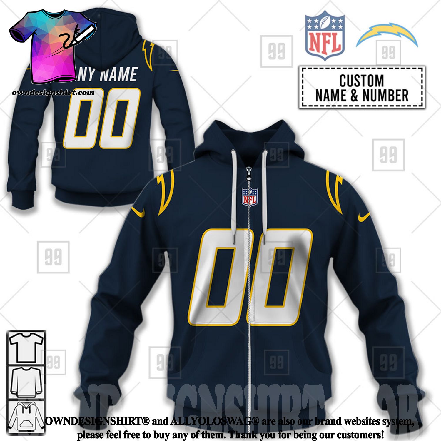 Custom Los Angeles Chargers Jersey Navy - Ingenious Gifts Your Whole Family