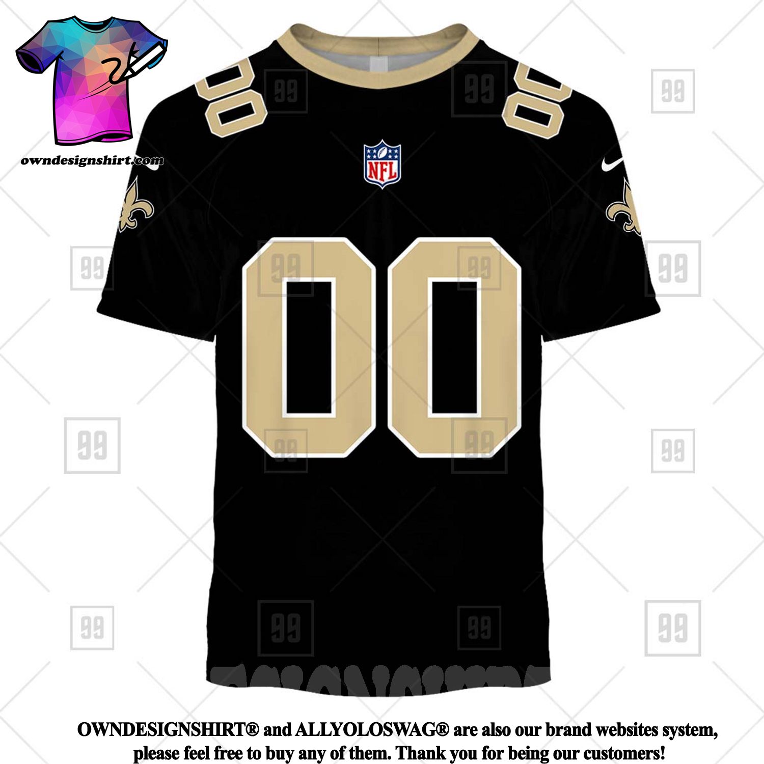 The best selling] Personalized NFL New Orleans Saints Home Combo Full  Printing Shirt