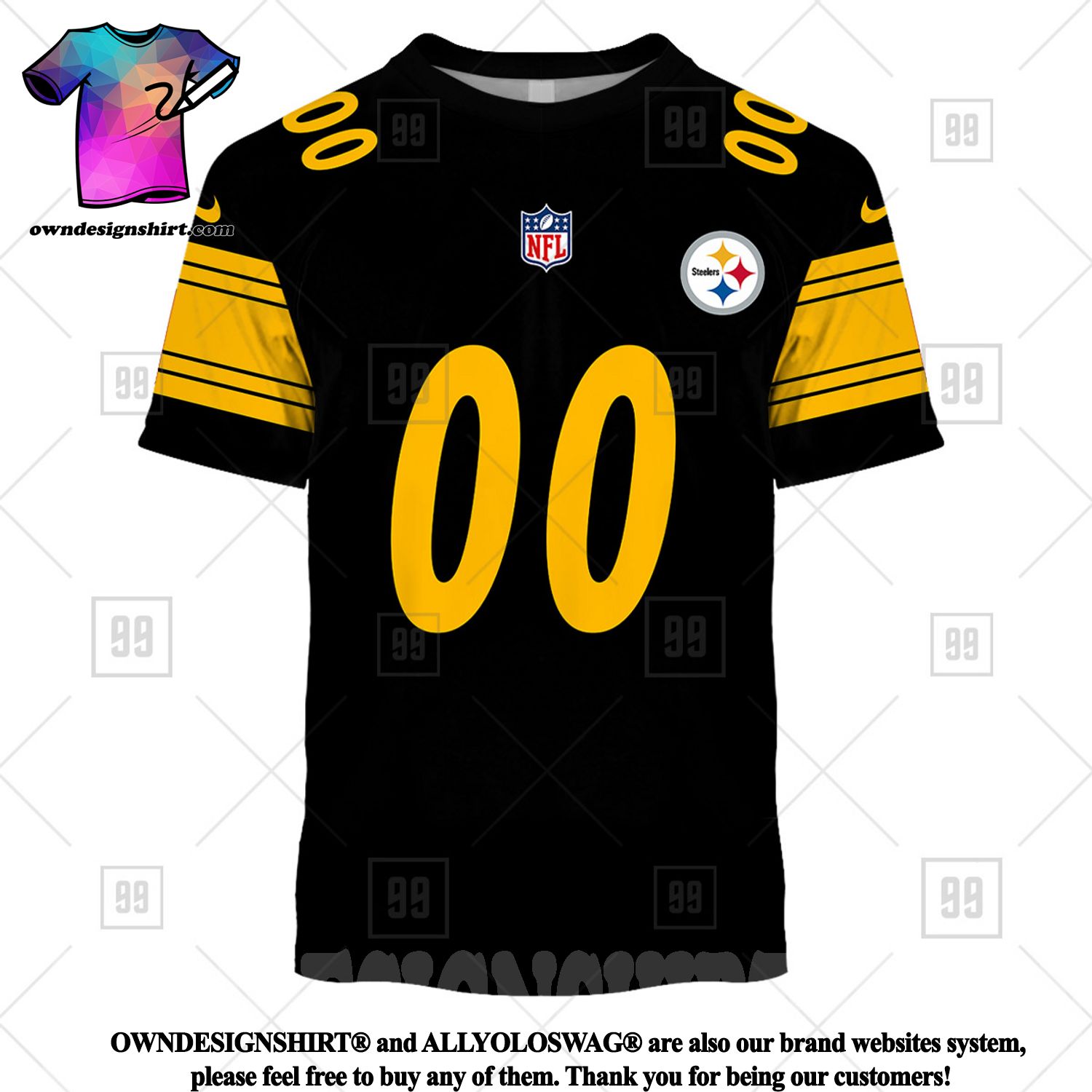 The best selling] Personalized NFL Pittsburgh Steelers Alternate Full  Printed Shirt