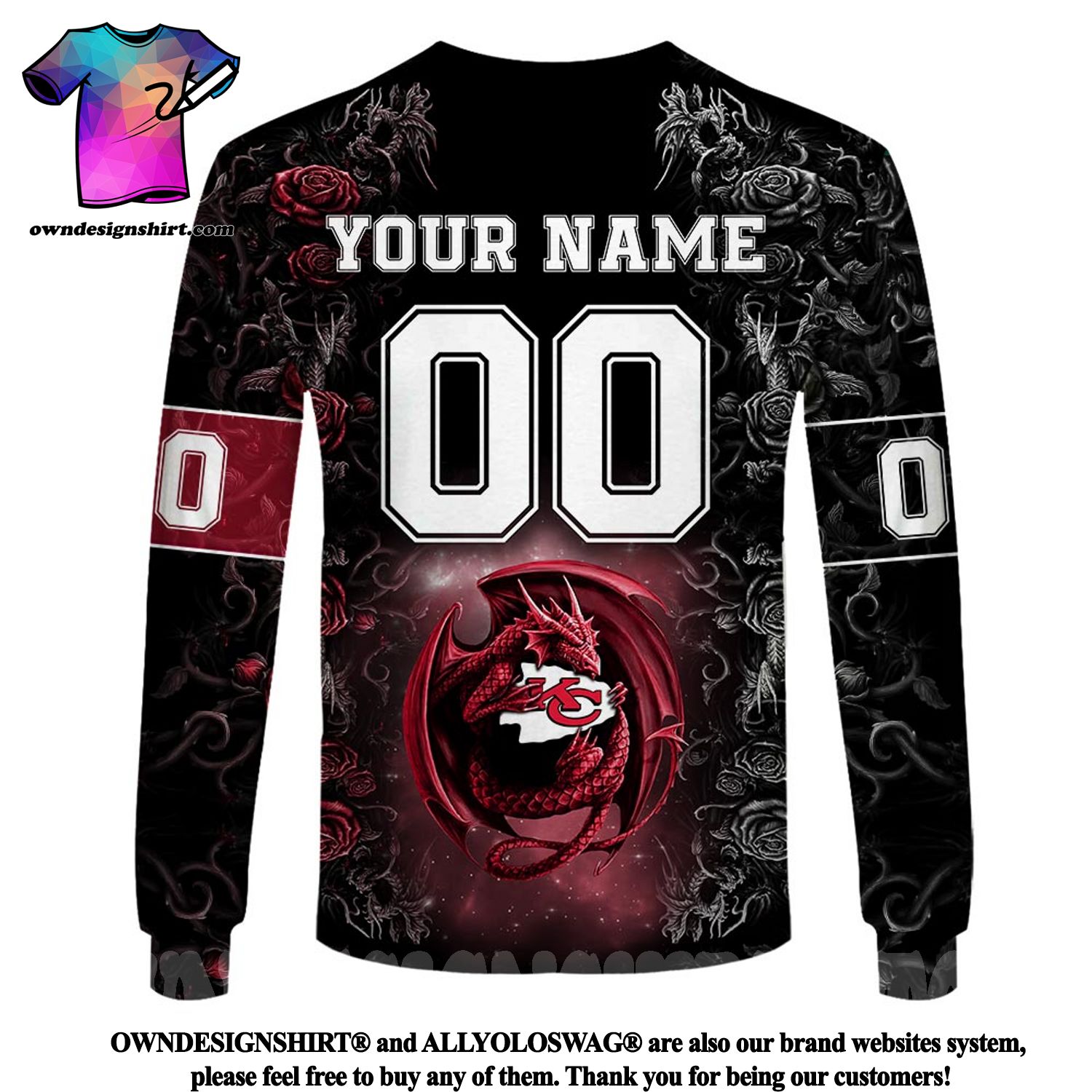 The best selling] Personalized NFL Rose Dragon Kansas City Chiefs Amazing  Outfit Shirt