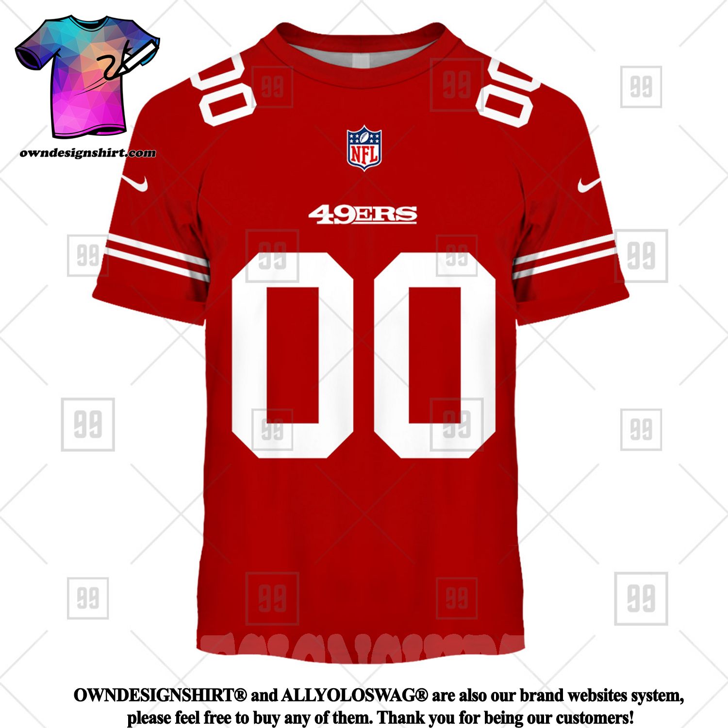 Best Selling Product] Personalized NFL San Francisco 49ers You Laugh I  Laugh Jersey All Over Print Shirt