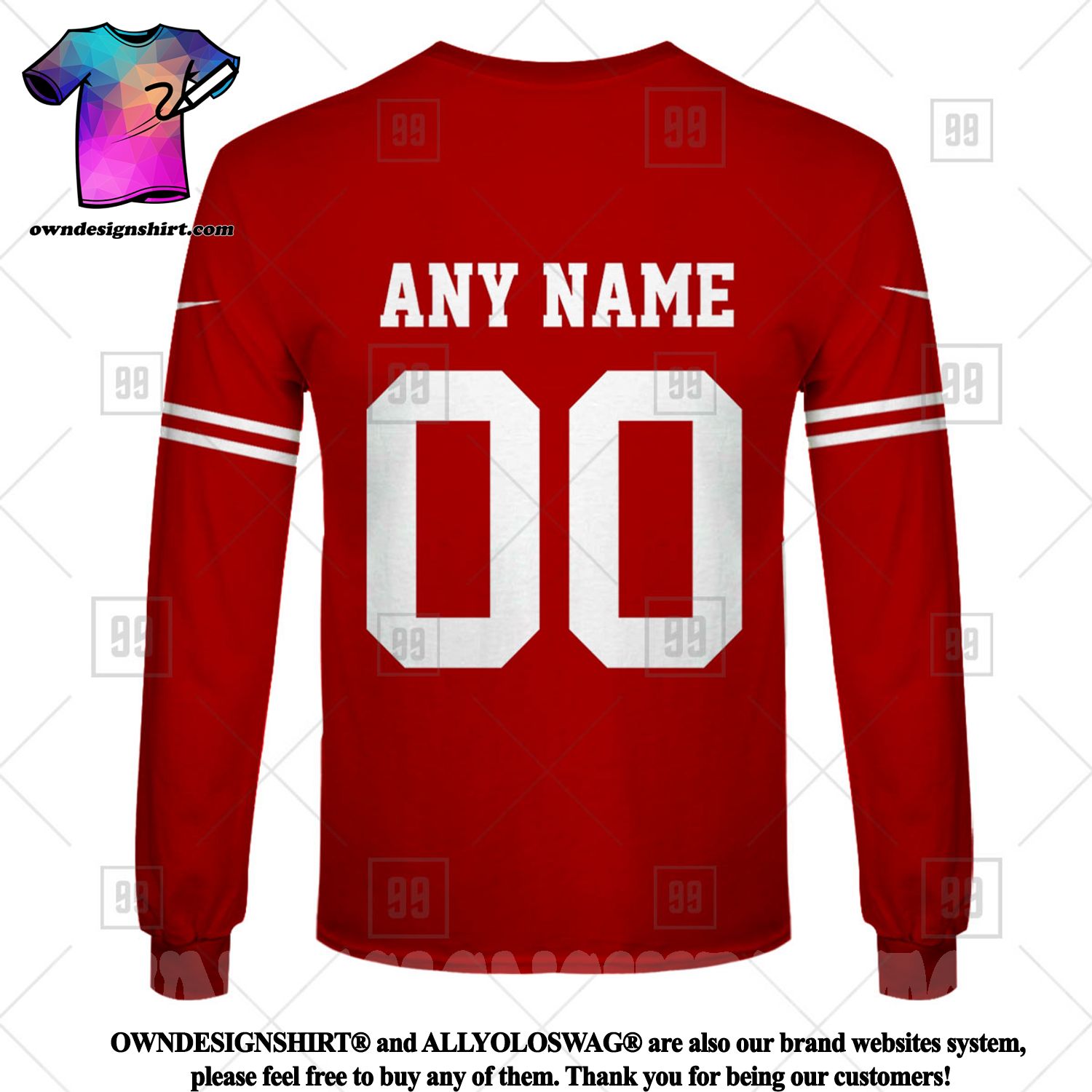 49ers All Over Print Baseball Jersey