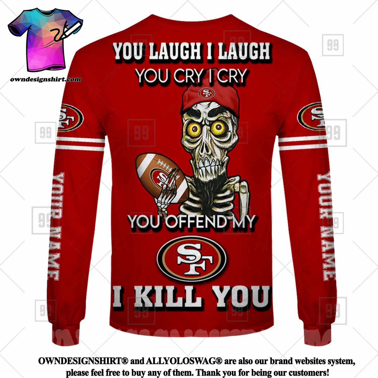 Personalized NFL San Francisco 49Ers Grateful Dead Skull Cap
