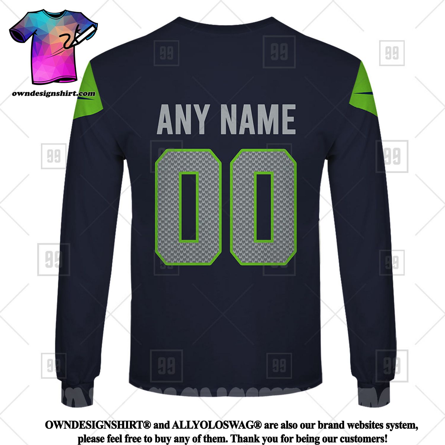 Seahawks Custom baseball jersey, 3d, jersey shirt full sizes, Printed For  Fan