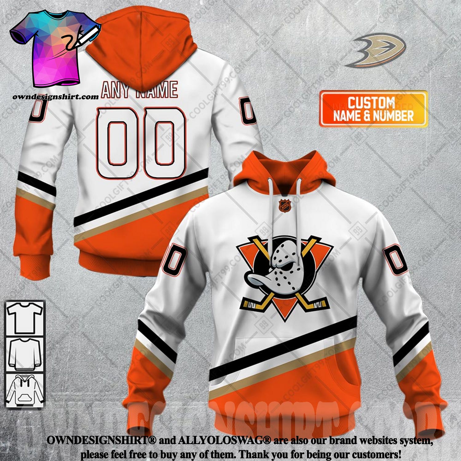 The best selling] Personalized NHL Anaheim Ducks Reverse Retro 2223 Style  Awesome Outfit Shirt