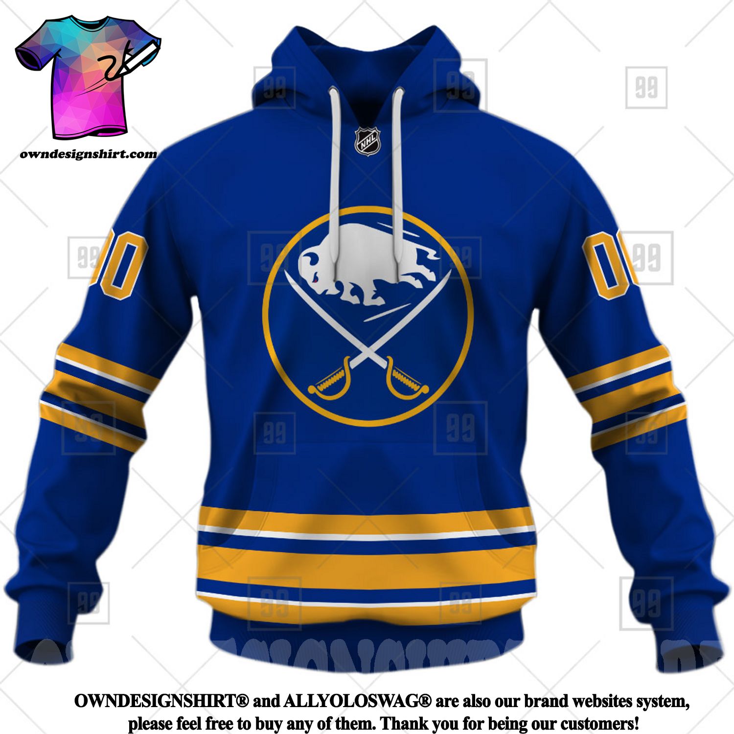 NHL Buffalo Sabres Mix Jersey Custom Personalized Hoodie T Shirt