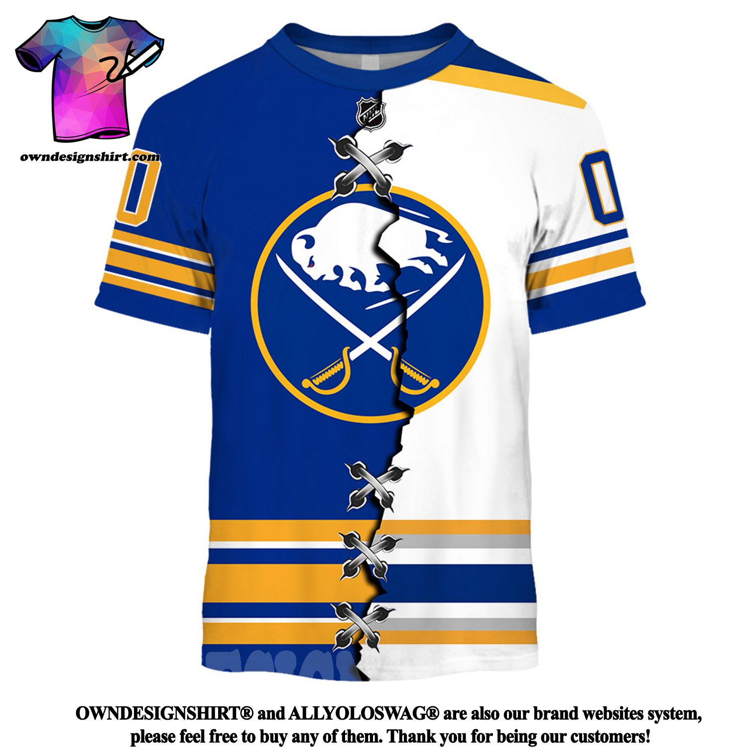 Custom Buffalo Sabres Unisex Kits With Retro Concepts Sweatshirt NHL Hoodie  3D - Bring Your Ideas, Thoughts And Imaginations Into Reality Today