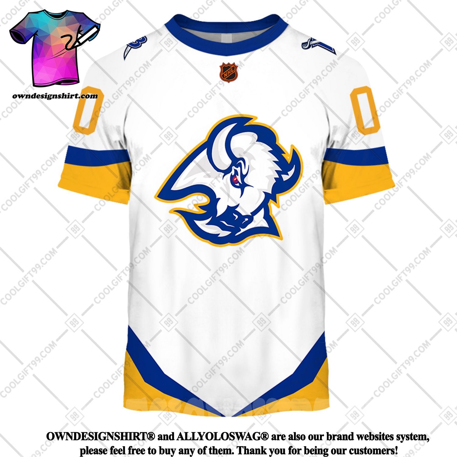 Official Buffalo sabres blue and gold goat head shirt, hoodie, tank top,  sweater and long sleeve t-shirt