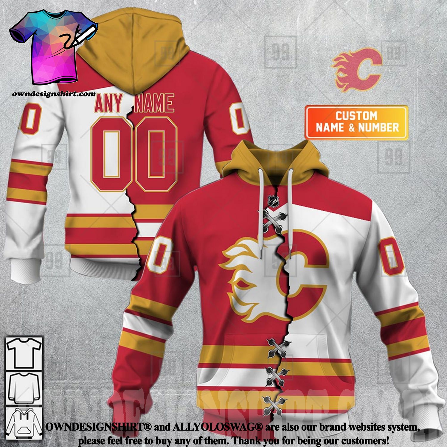 Calgary flames hockey fanatics branded spirit shirt, hoodie