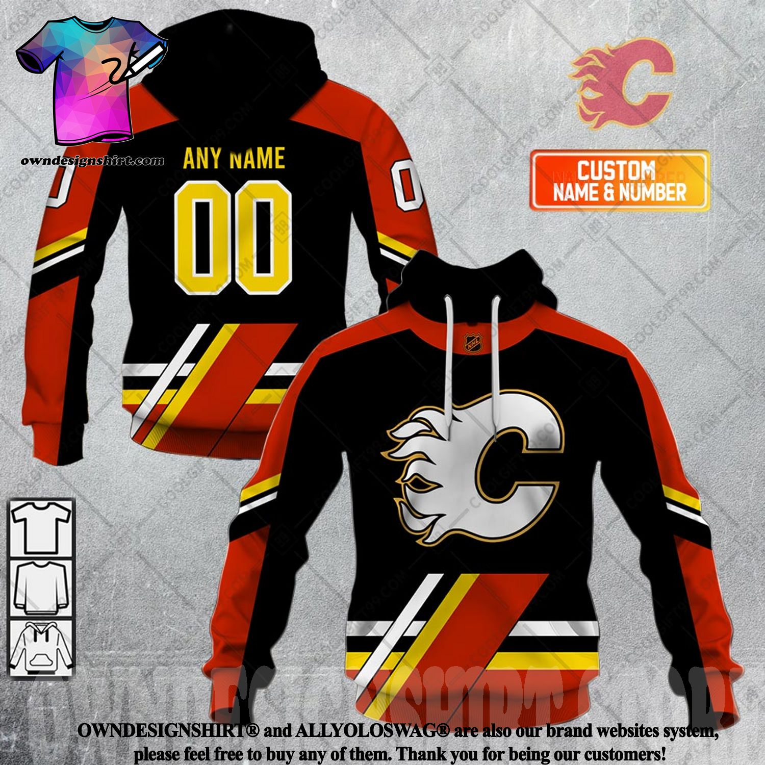 Vintage Hockey Jersey, Calgary Flames Style
