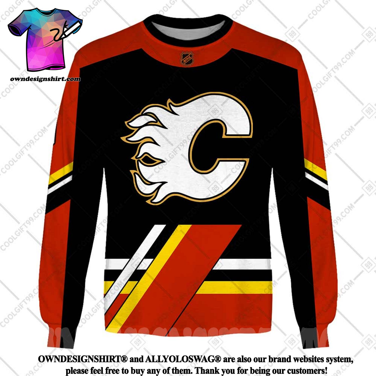 Personalized NHL Calgary Flames Jersey Custom Autism Shirt Hoodie