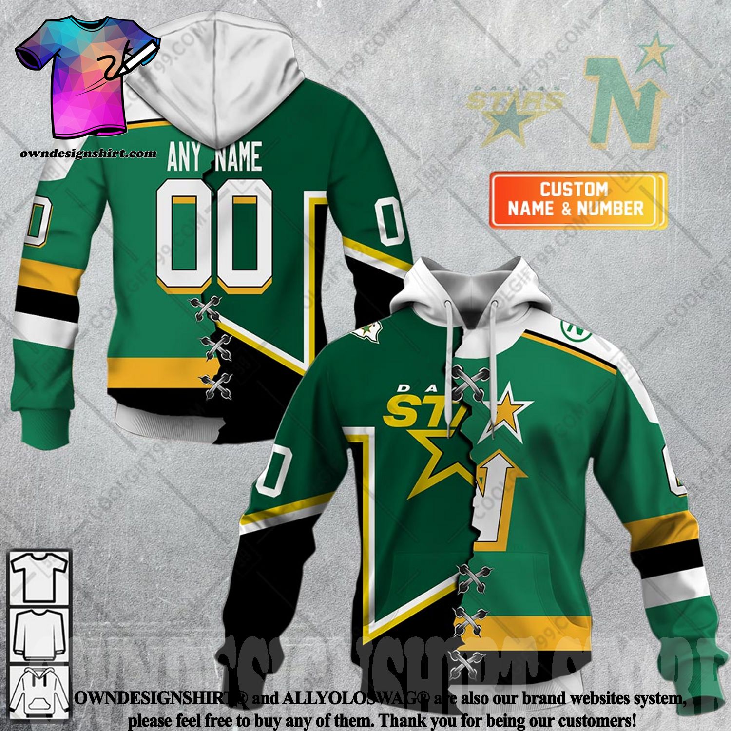 The best selling] Personalized NHL Dallas Stars Vintage Jersey