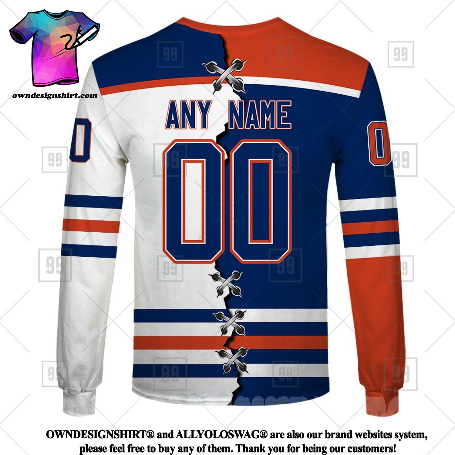 Best Selling Product] Custom Golf Mix NHL Edmonton Oilers Polo Shirt