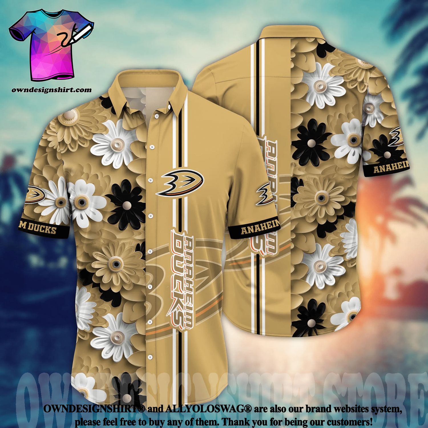 Anaheim Angels Tropical Flower Hawaiian Shirt And Short