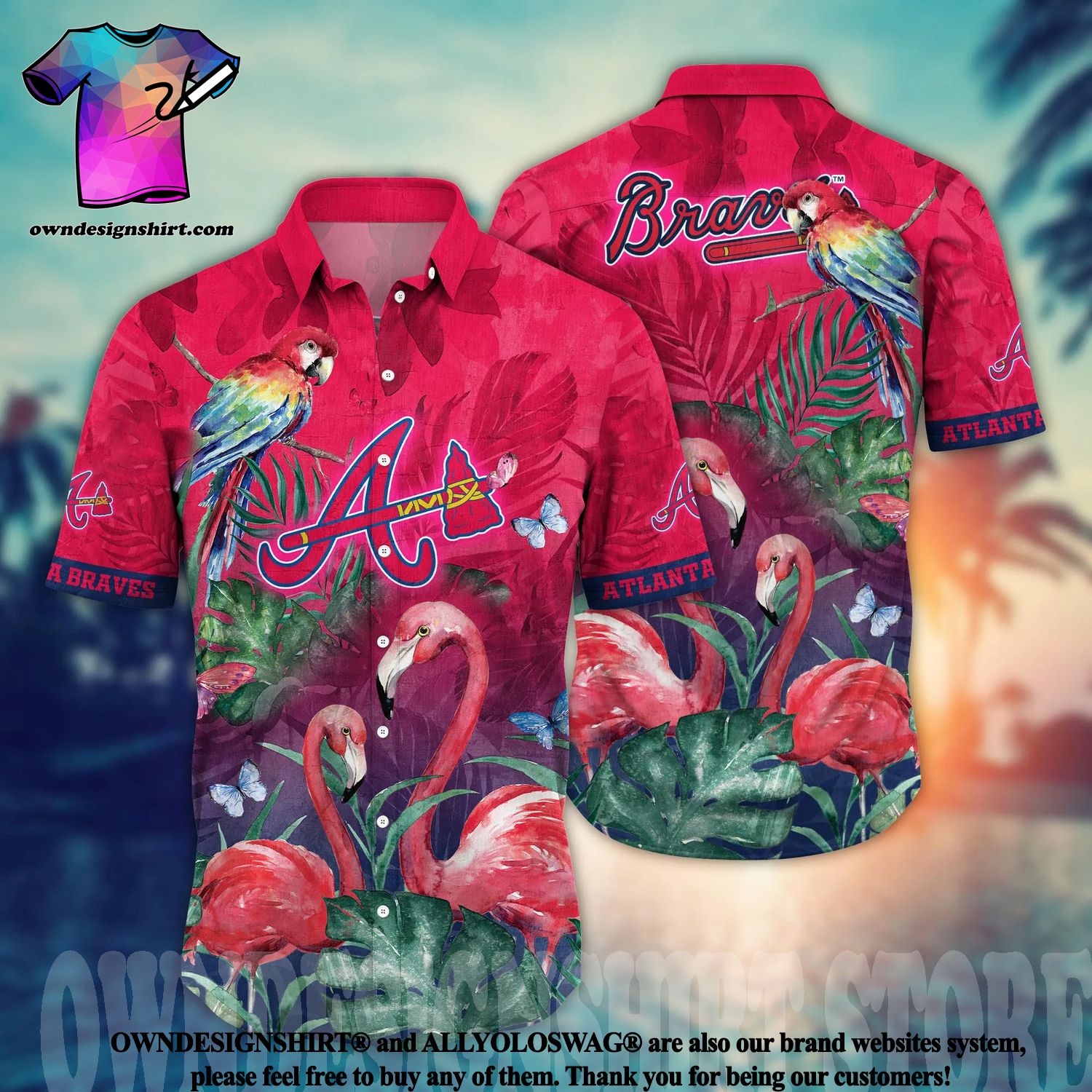 The best selling] Atlanta Braves MLB Floral Unisex Hawaiian Shirt