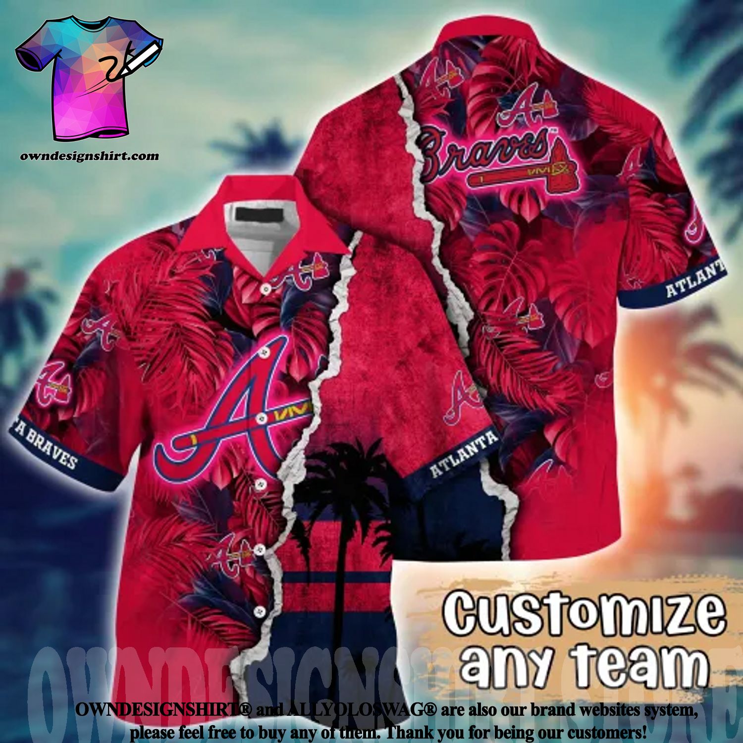 The best selling] Atlanta Braves MLB Floral Unisex Hawaiian Shirt