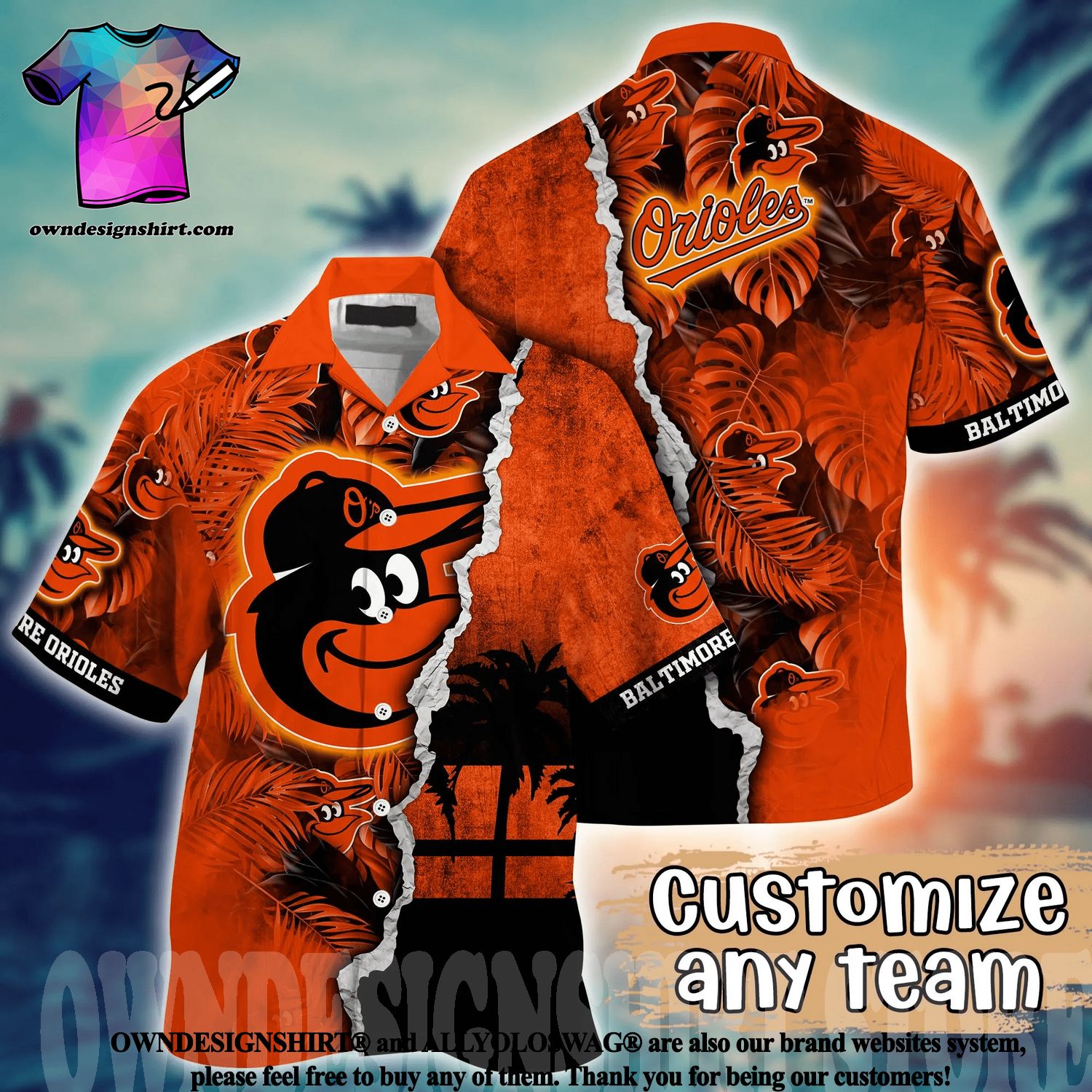 The best selling] Baltimore Orioles MLB Floral Full Printed 3D Hawaiian  Shirt