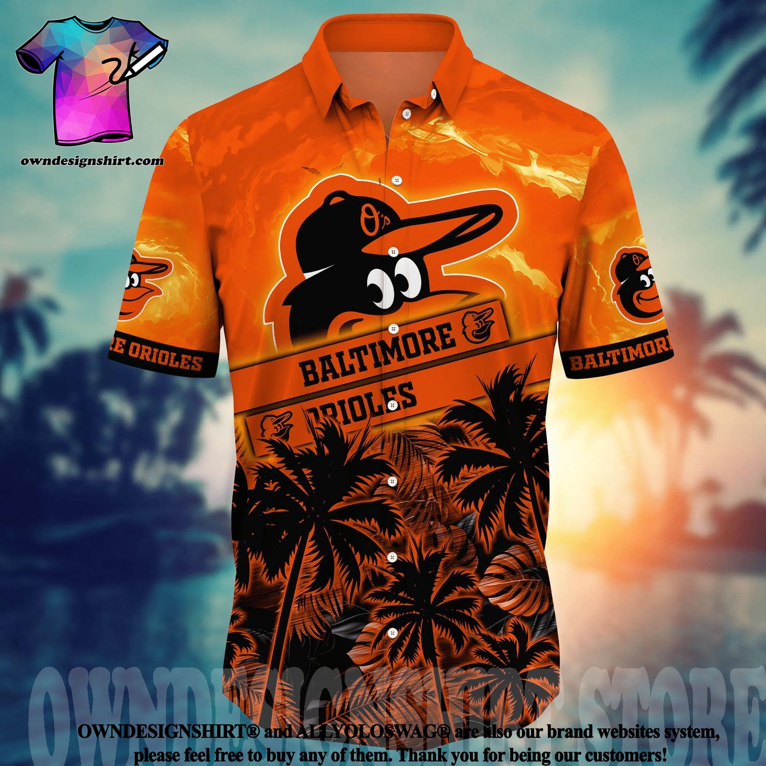 The best selling] Baltimore Orioles MLB Floral Full Printed 3D Hawaiian  Shirt