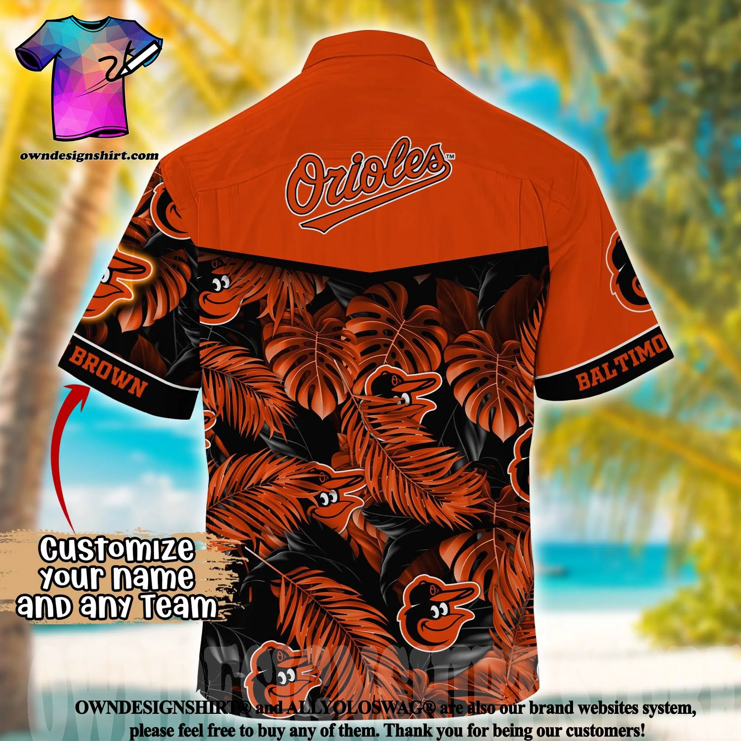 Baltimore Orioles MLB Floral Full Printed 3D Hawaiian Shirt - Limotees
