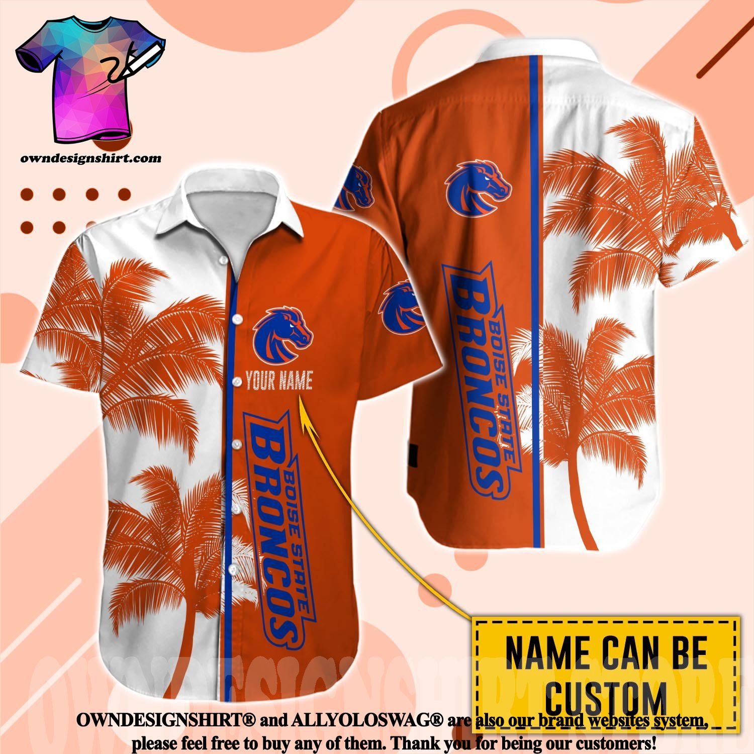 Boise State Broncos NCAA Flower Hawaiian Shirt 3D Shirt, Unique