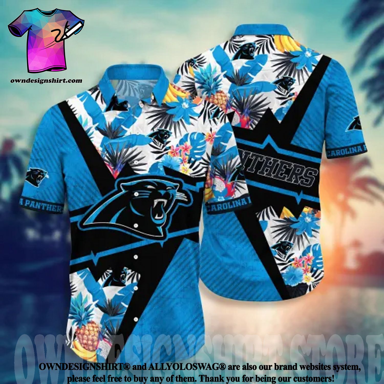 Carolina Panthers All Over Print Hawaiian Shirt - Limotees