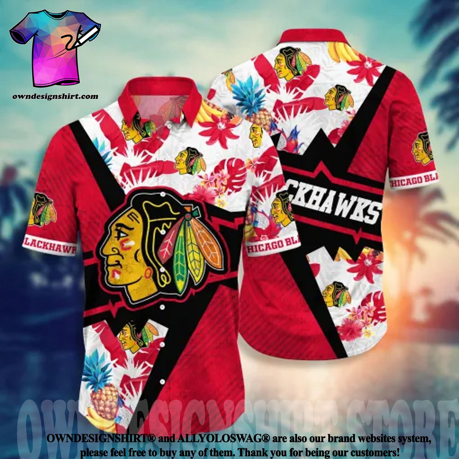 LIMITED] Chicago Blackhawks NHL-Summer Hawaiian Shirt And Shorts