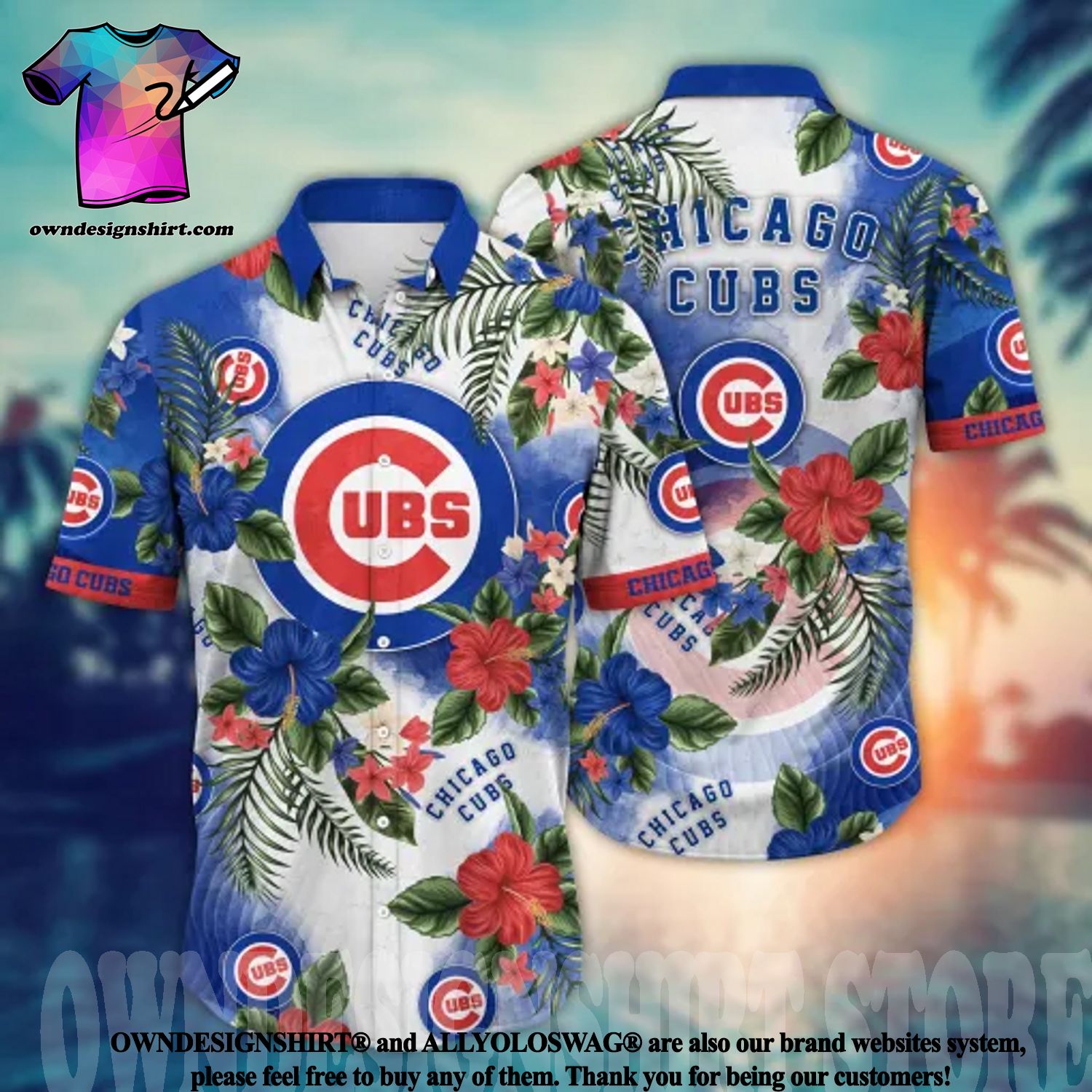 The best selling] Chicago Cubs MLB Floral Full Printing Classic Hawaiian  Shirt