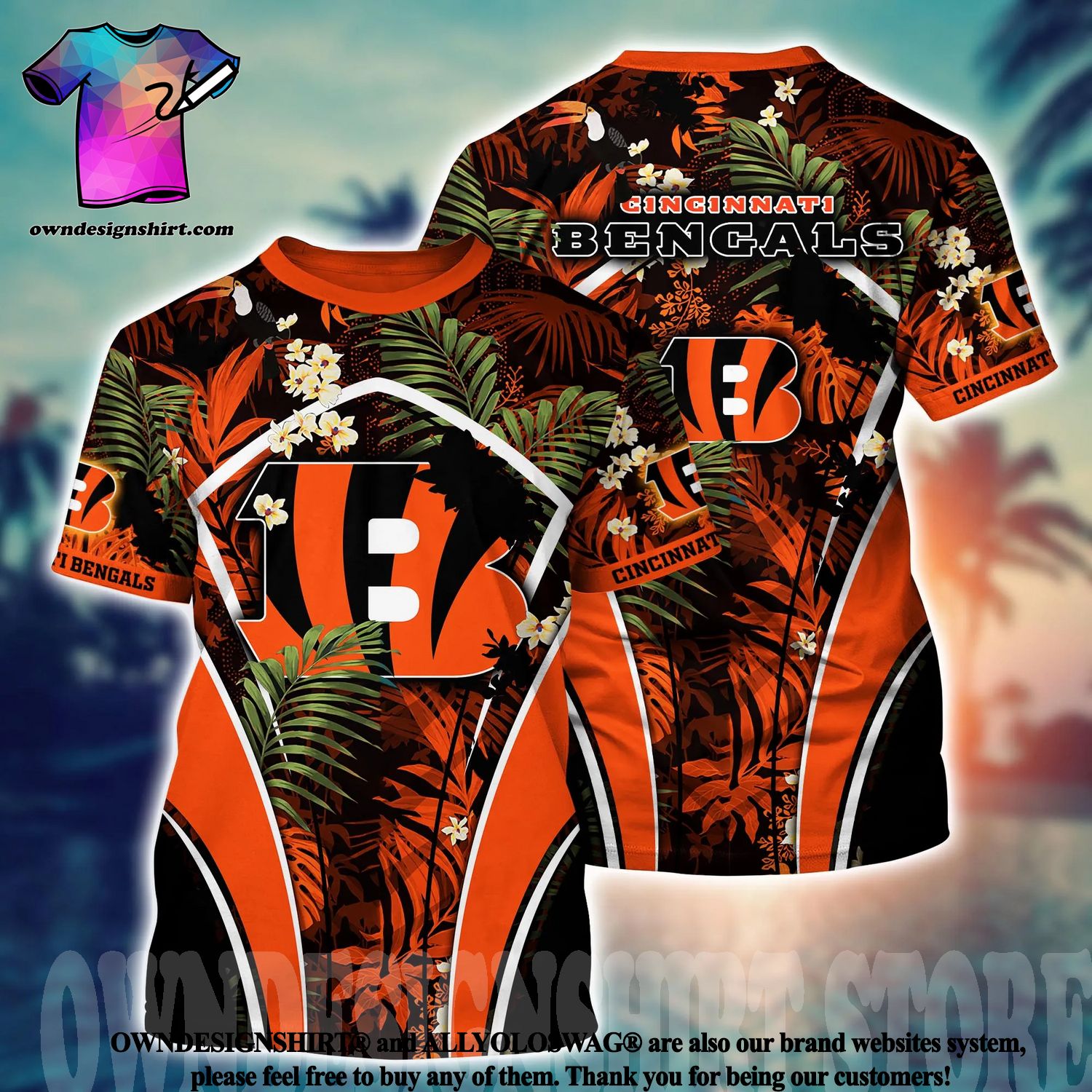 NFL Cincinnati Bengals Grateful Dead Hawaiian Shirt