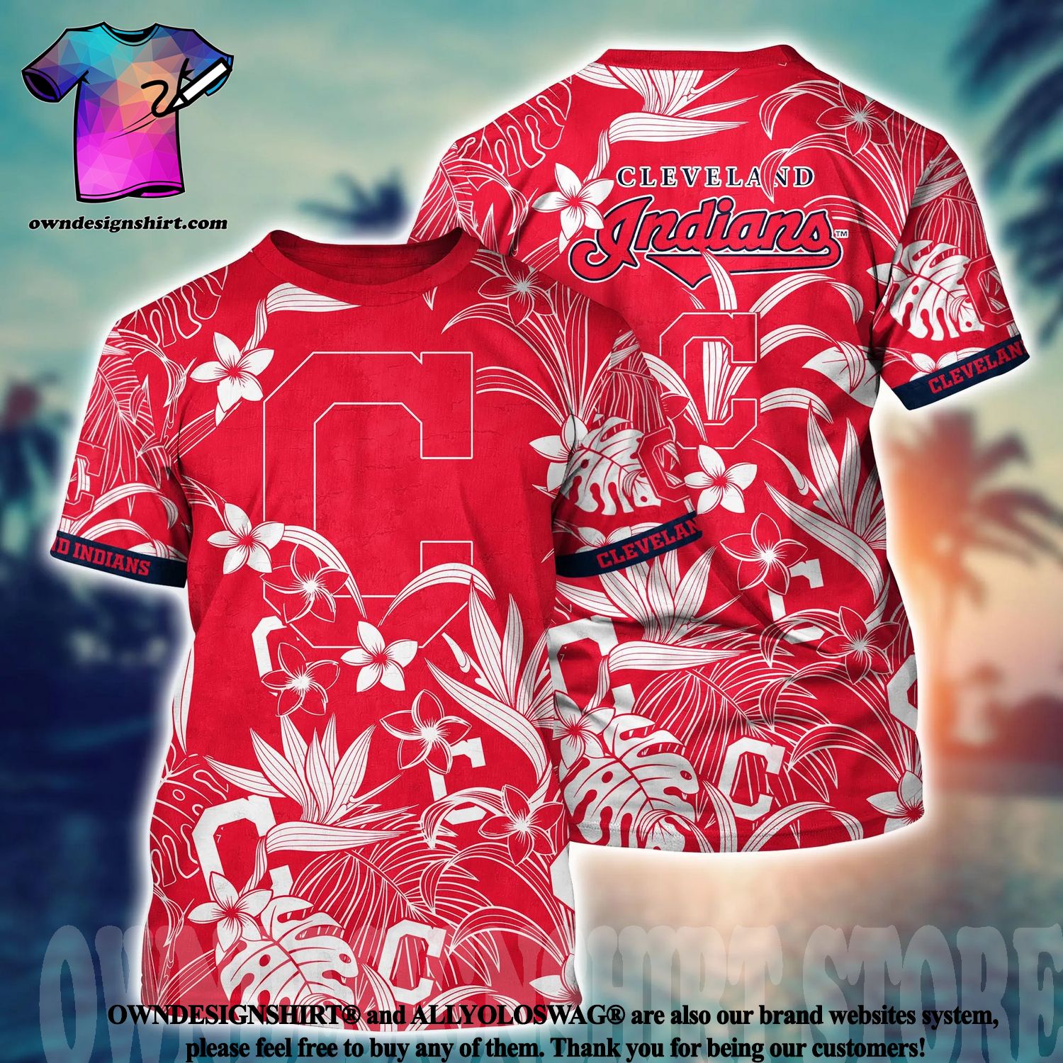 Cleveland Indians MLB Us Flag Hawaiian Shirt Custom Summer Aloha Shirt -  Trendy Aloha