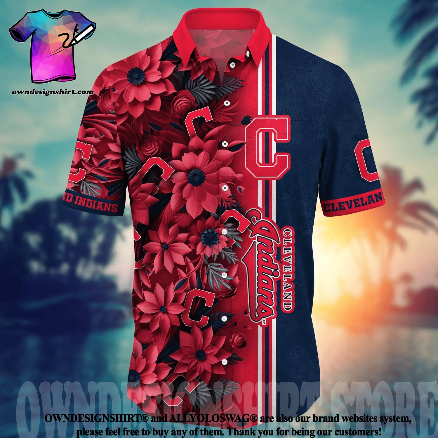 Cleveland Indians MLB Flower Hawaiian Shirt Best Gift For Men And Women Fans