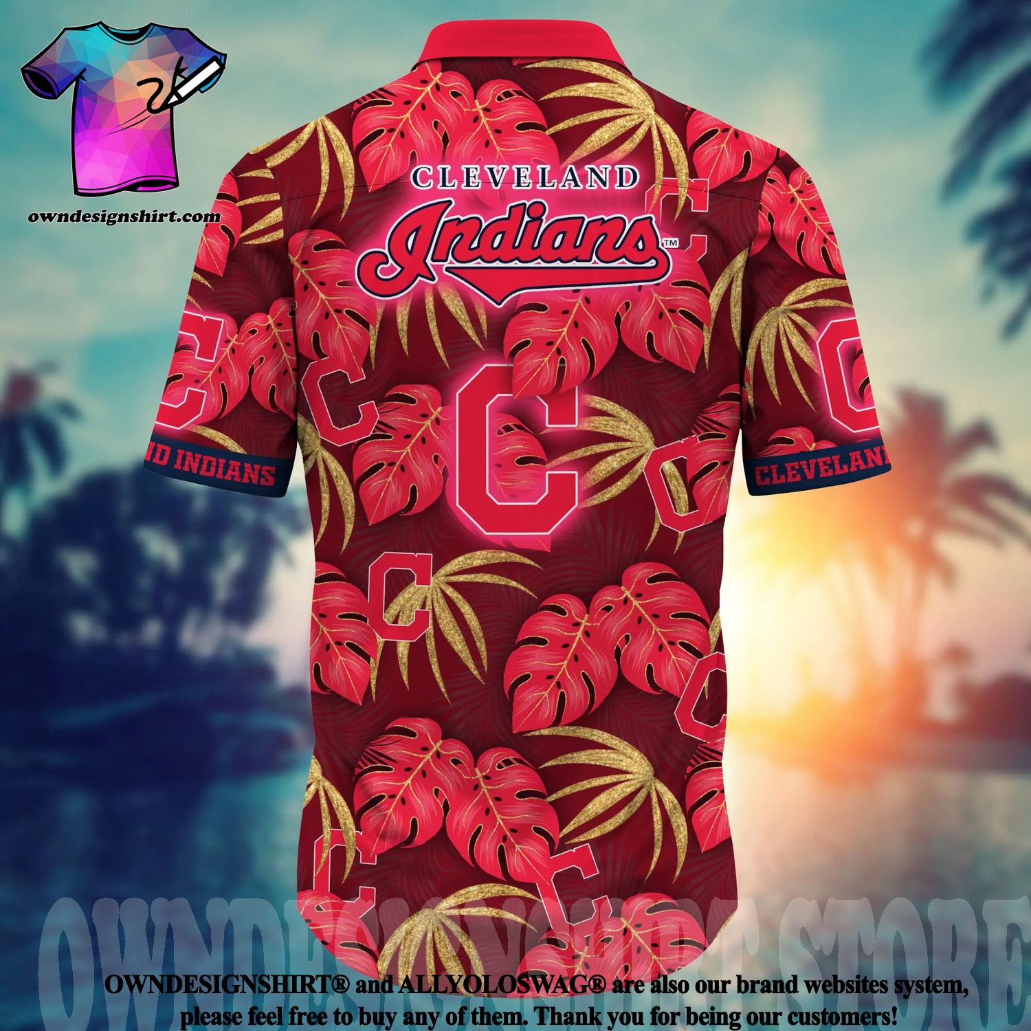 Cleveland Indians Flower Classic MLB Baseball Jersey Shirt