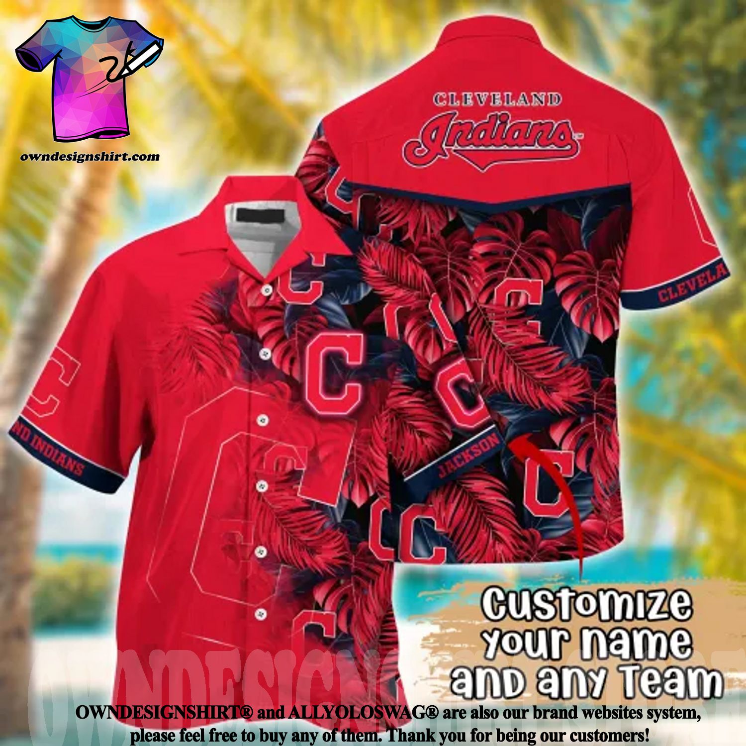 MLB Logo Cleveland Indians Aloha Summer Hawaiian Shirt For Men And Women -  Freedomdesign