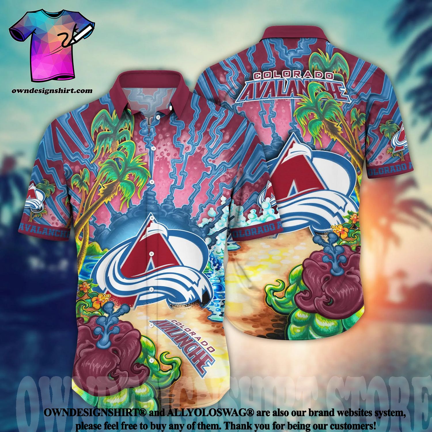 The best selling] Colorado Avalanche NHL Floral 3D All Over Printed  Hawaiian Shirt