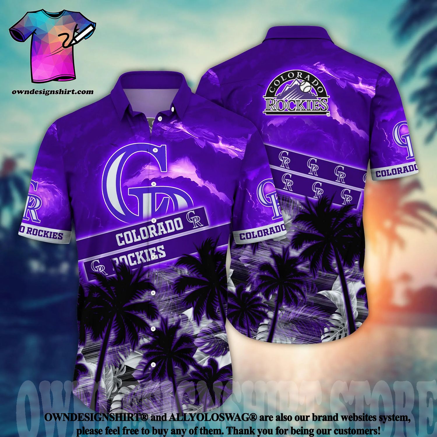 Colorado Rockies MLB Custom Name Tiki Hawaii Men And Women Hawaiian Shirt