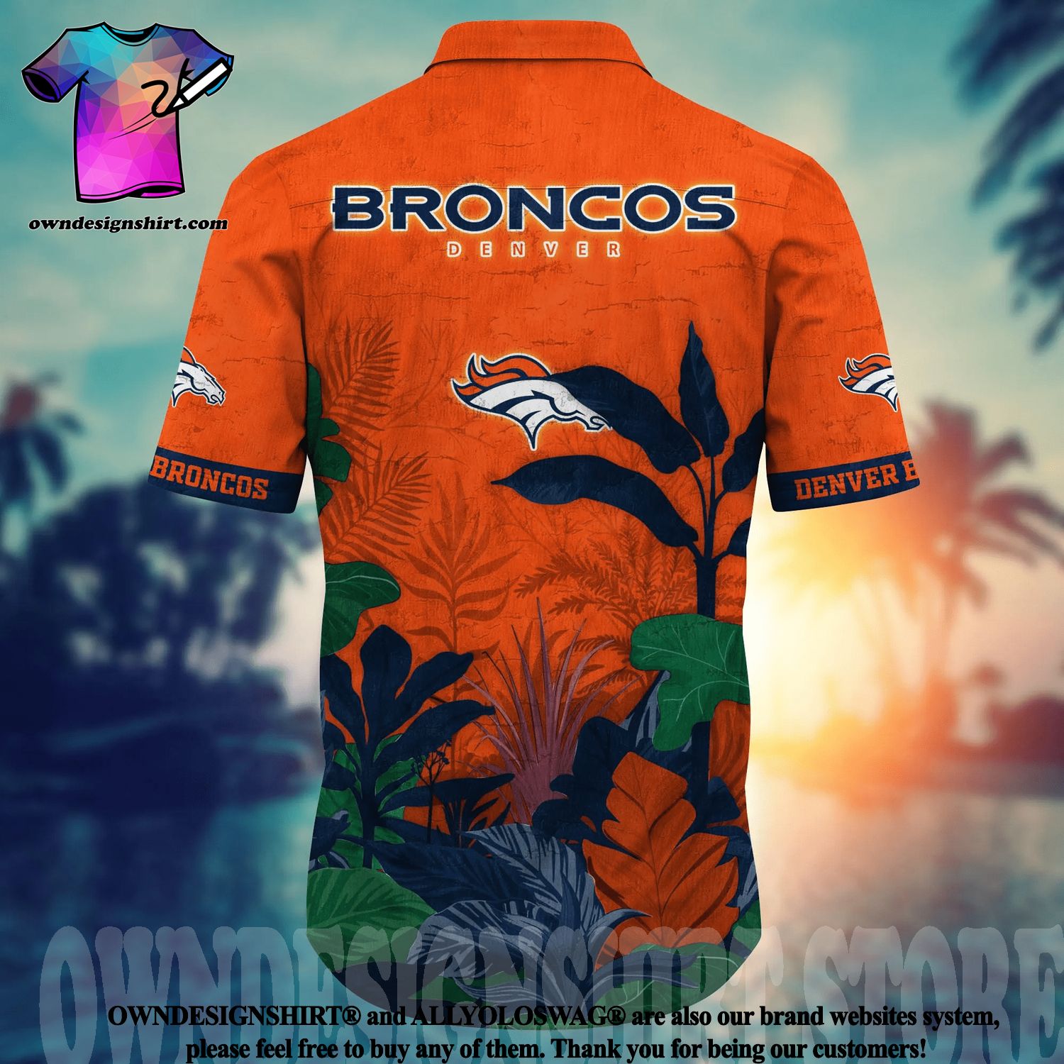 The best selling] Denver Broncos NFL Flower Unisex All Over