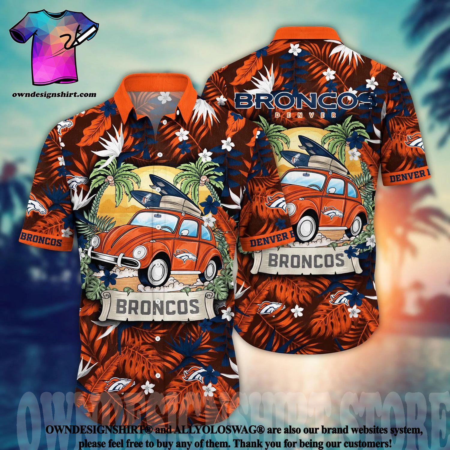 Denver Broncos NFL Hawaiian Shirt Independence Day Best Gift For