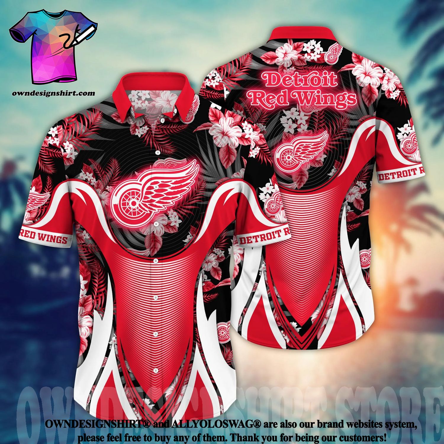 Detroit Red Wings-NHL Hawaiian Shirt Impressive Gift For Men And