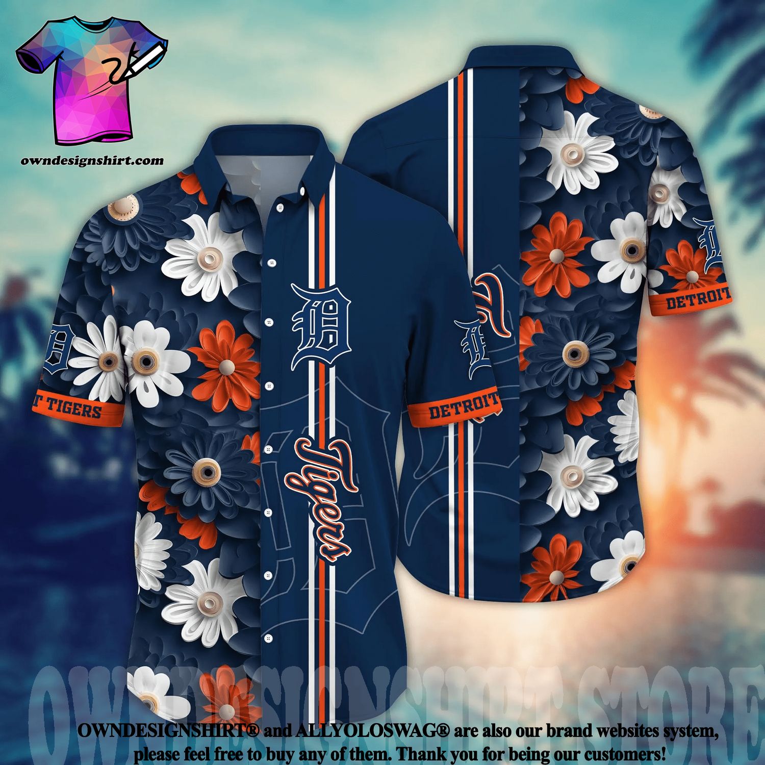 The best selling] Detroit Tigers MLB Flower Full Printed Unisex Hawaiian  Shirt