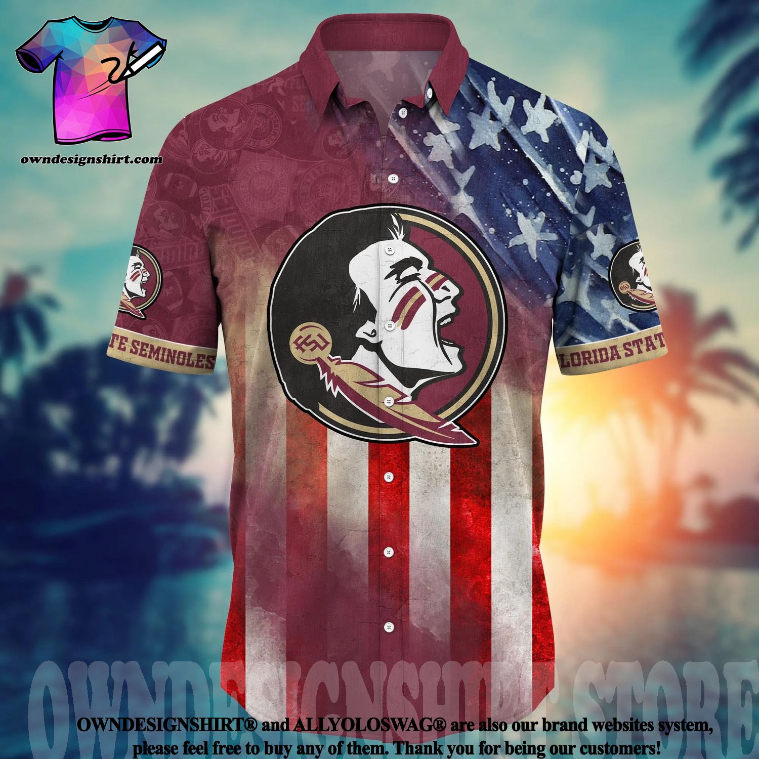 NCAA Florida State Seminoles Flower Hawaiian Shirt 3D Shirt, Florida State  Seminoles Gifts For Men - T-shirts Low Price