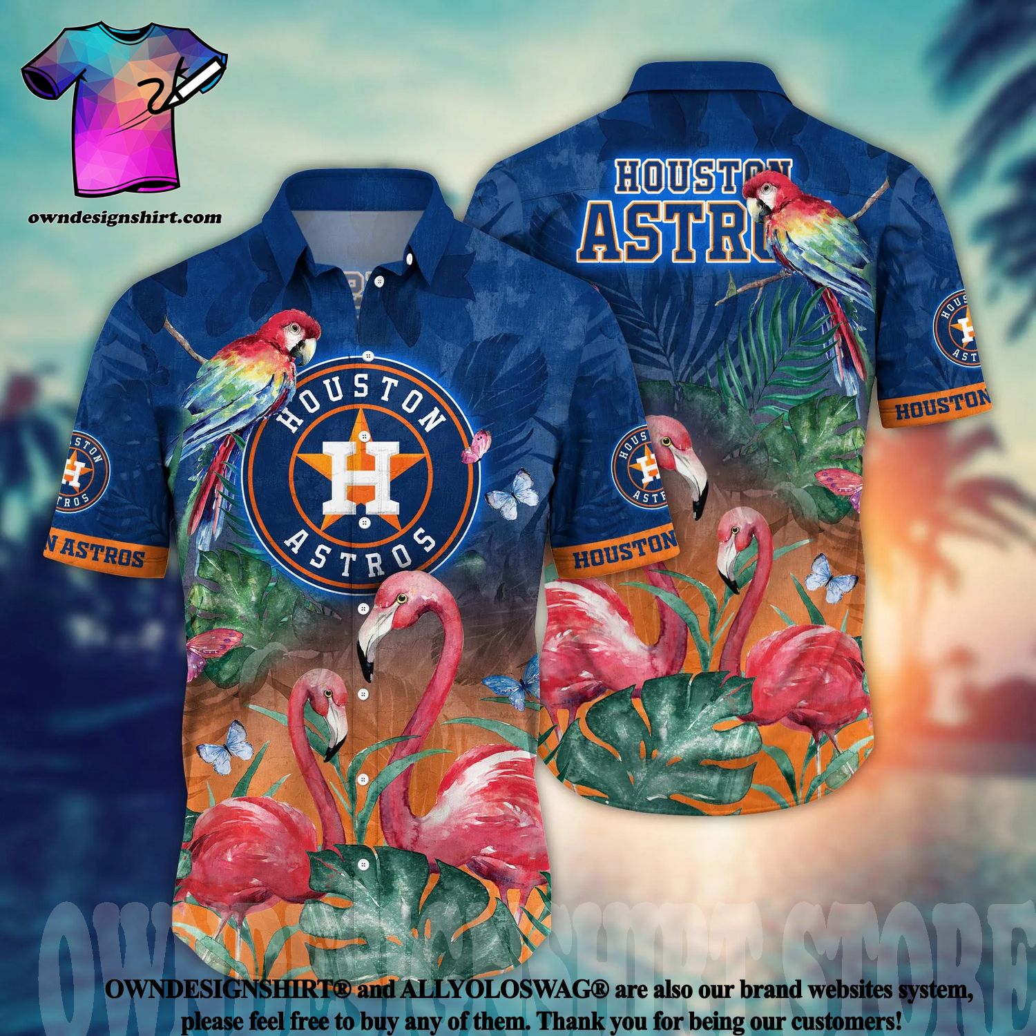 The best selling] Houston Astros MLB Floral All Over Print Hawaiian Shirt