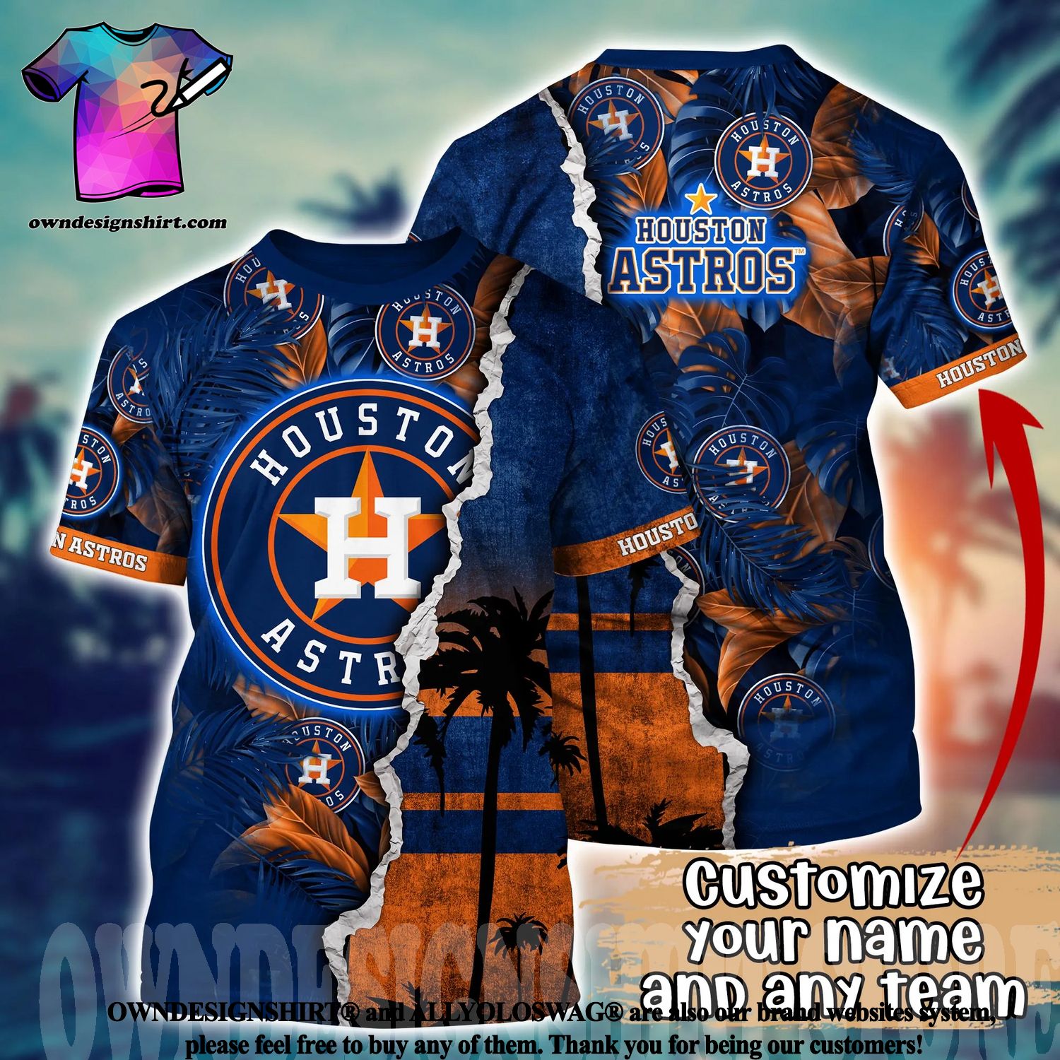 The best selling] Houston Astros MLB Flower 3D All Over Print Hawaiian Shirt