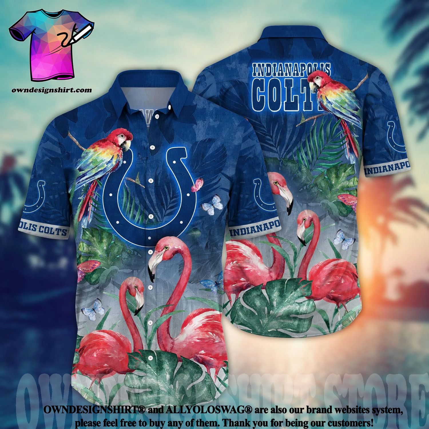 Best Selling Product] Indianapolis Colts NFL Classic All Over Print Hawaii  Shirt