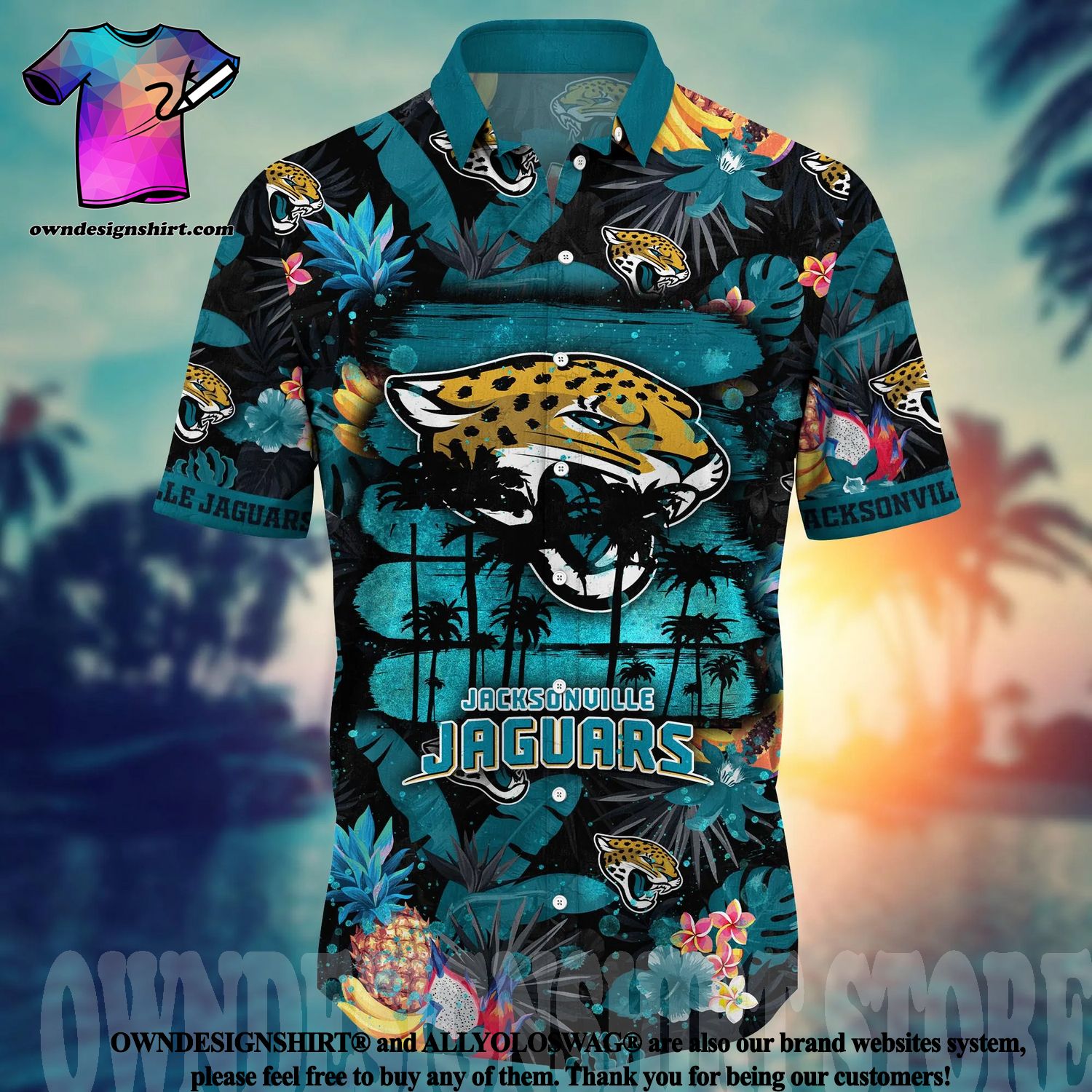 Best Selling Product] Jacksonville Jaguars NFL Full Printing 3D Hawaii Shirt