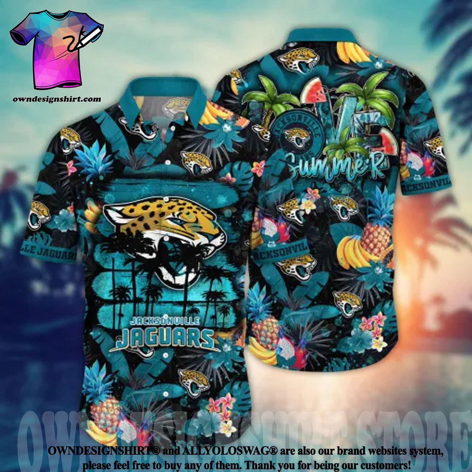 Jacksonville Jaguars Mickey Mouse Hawaiian Shirt, NFL Hawaiian Shirt