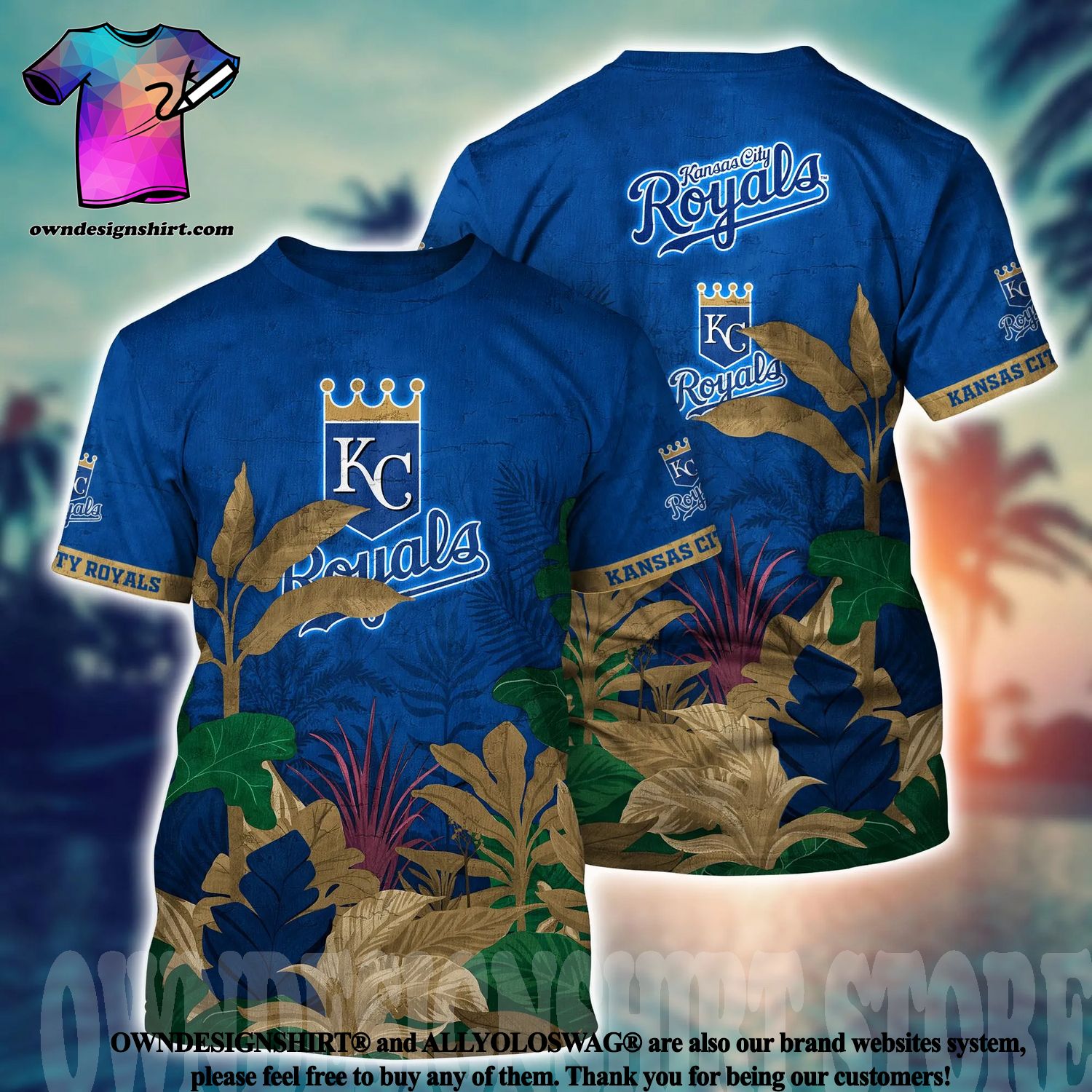 Top-selling item] Tropical Kansas City Royals Sports Summer Hawaiian Shirt