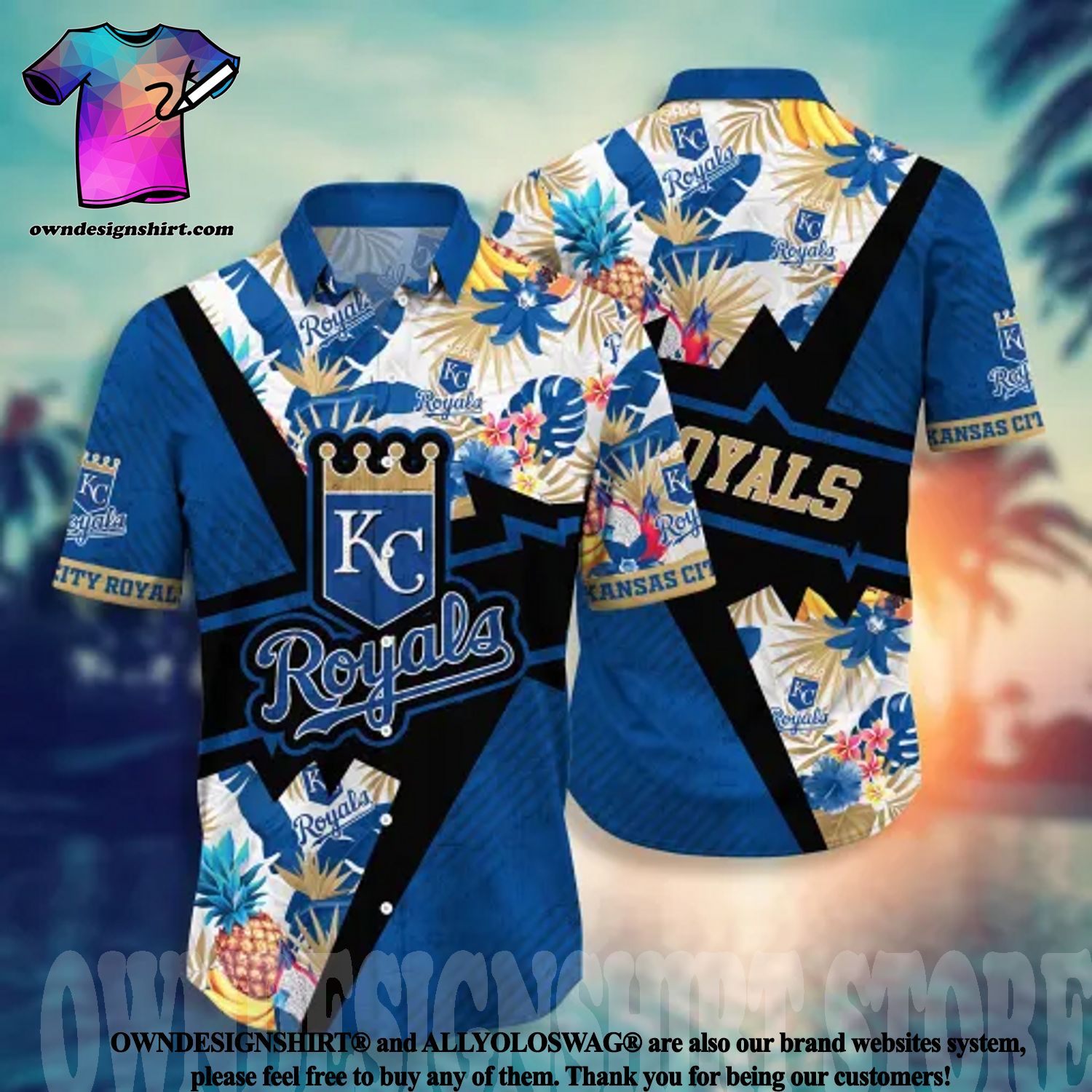 The best selling] Kansas City Royals MLB Floral Unisex Hawaiian Shirt