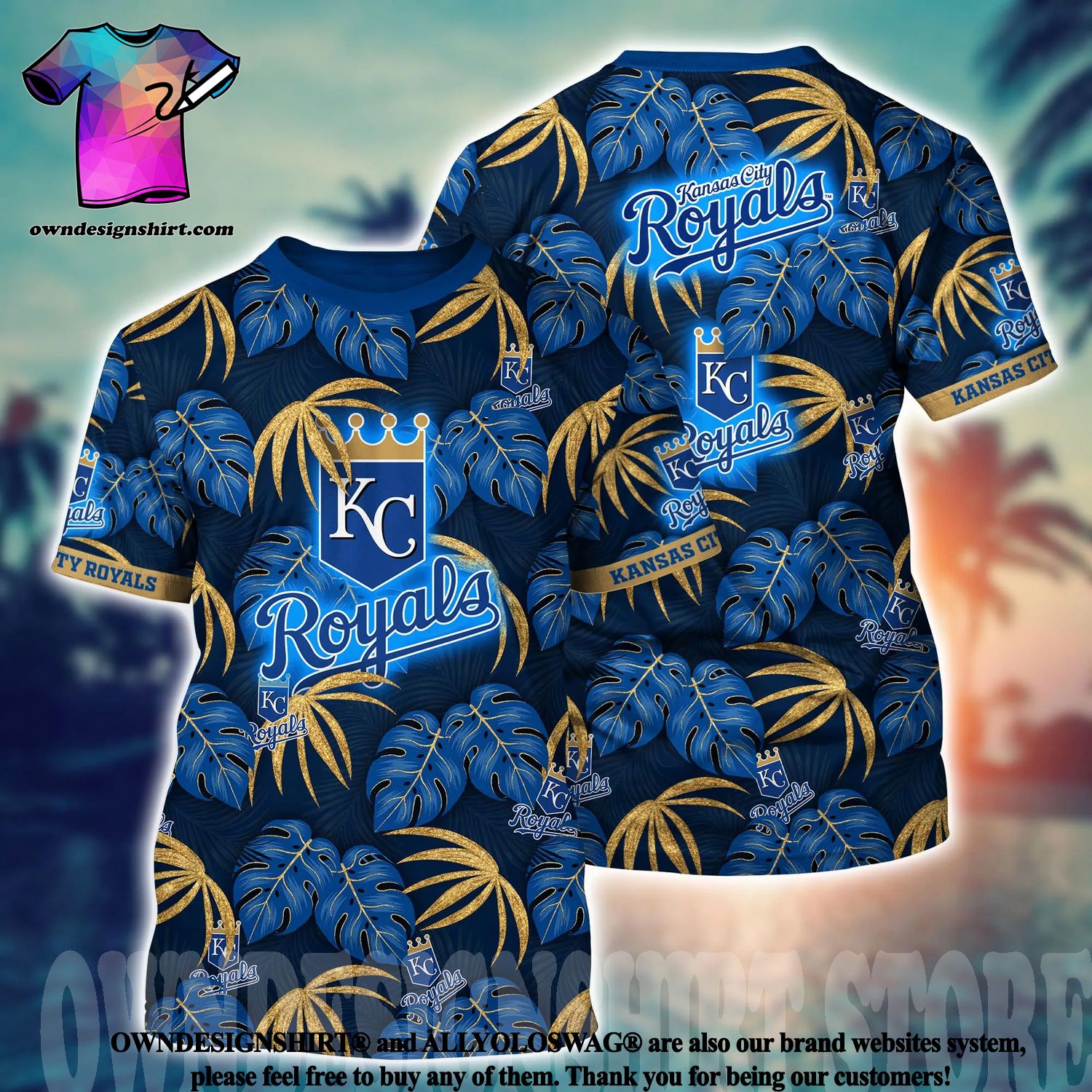 The best selling] Kansas City Royals MLB Flower All Over Printed