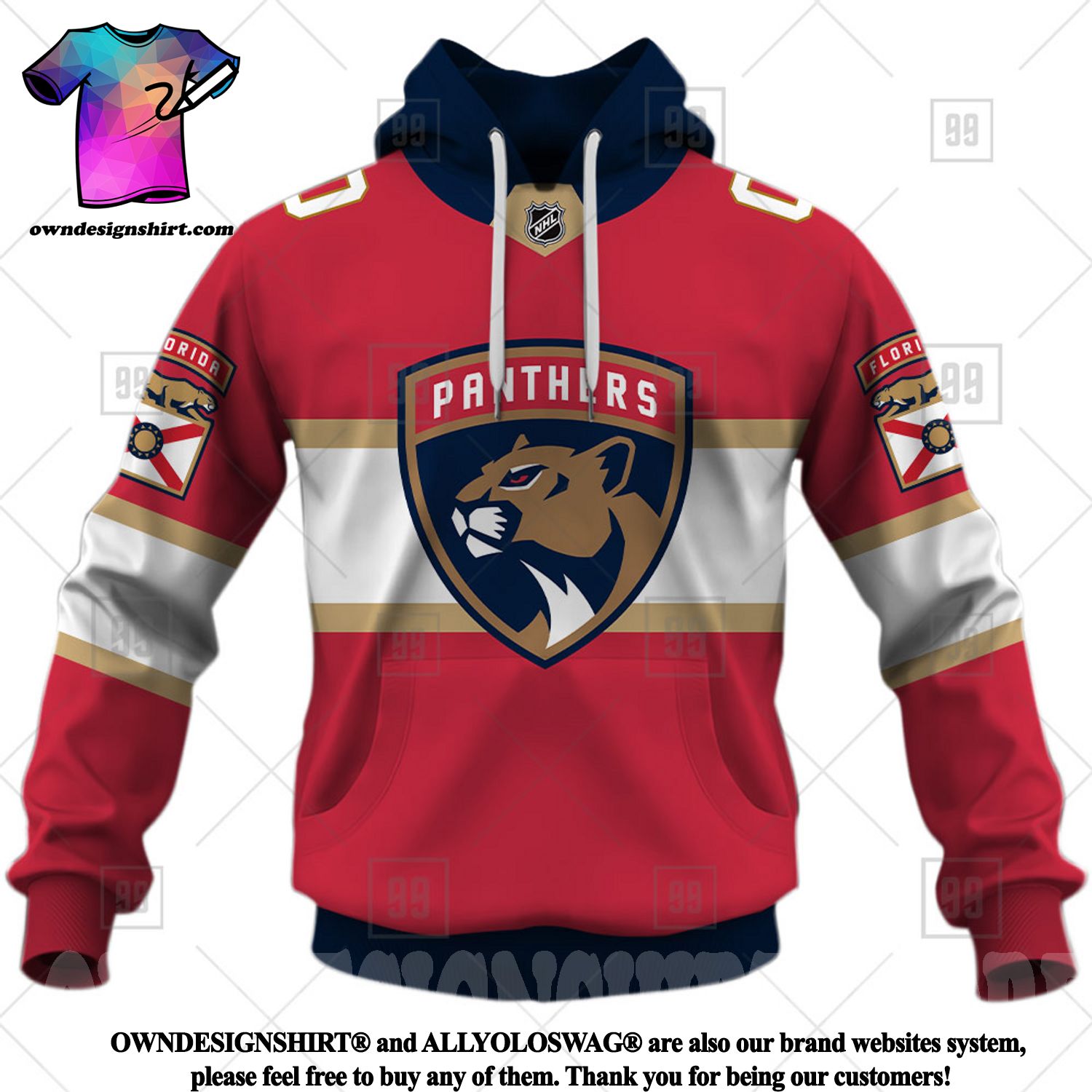 NHL Florida Panthers Custom Name Number Camo Military Appreciation Team  Jersey T-Shirt