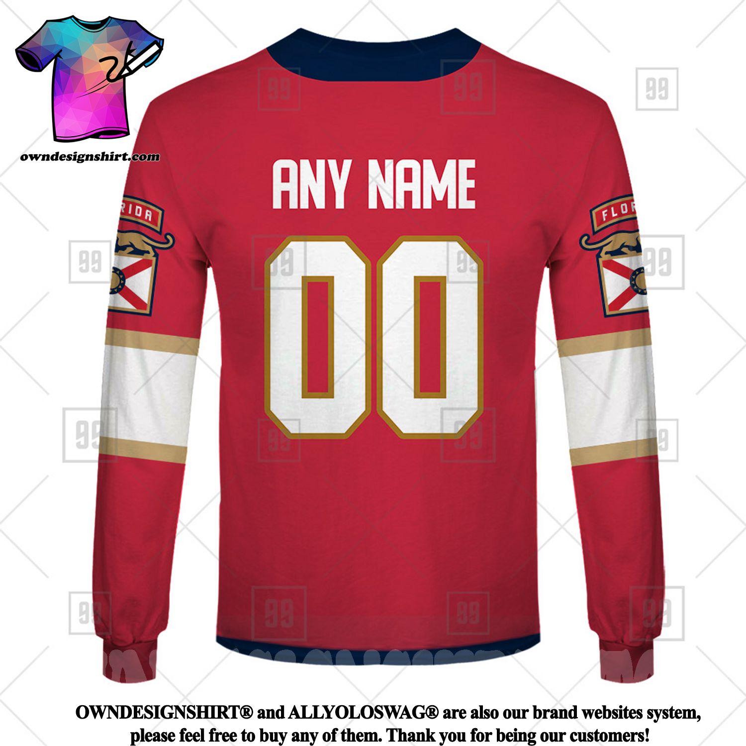 NHL Florida Panthers Custom Name Number Camo Military Appreciation Team  Jersey T-Shirt