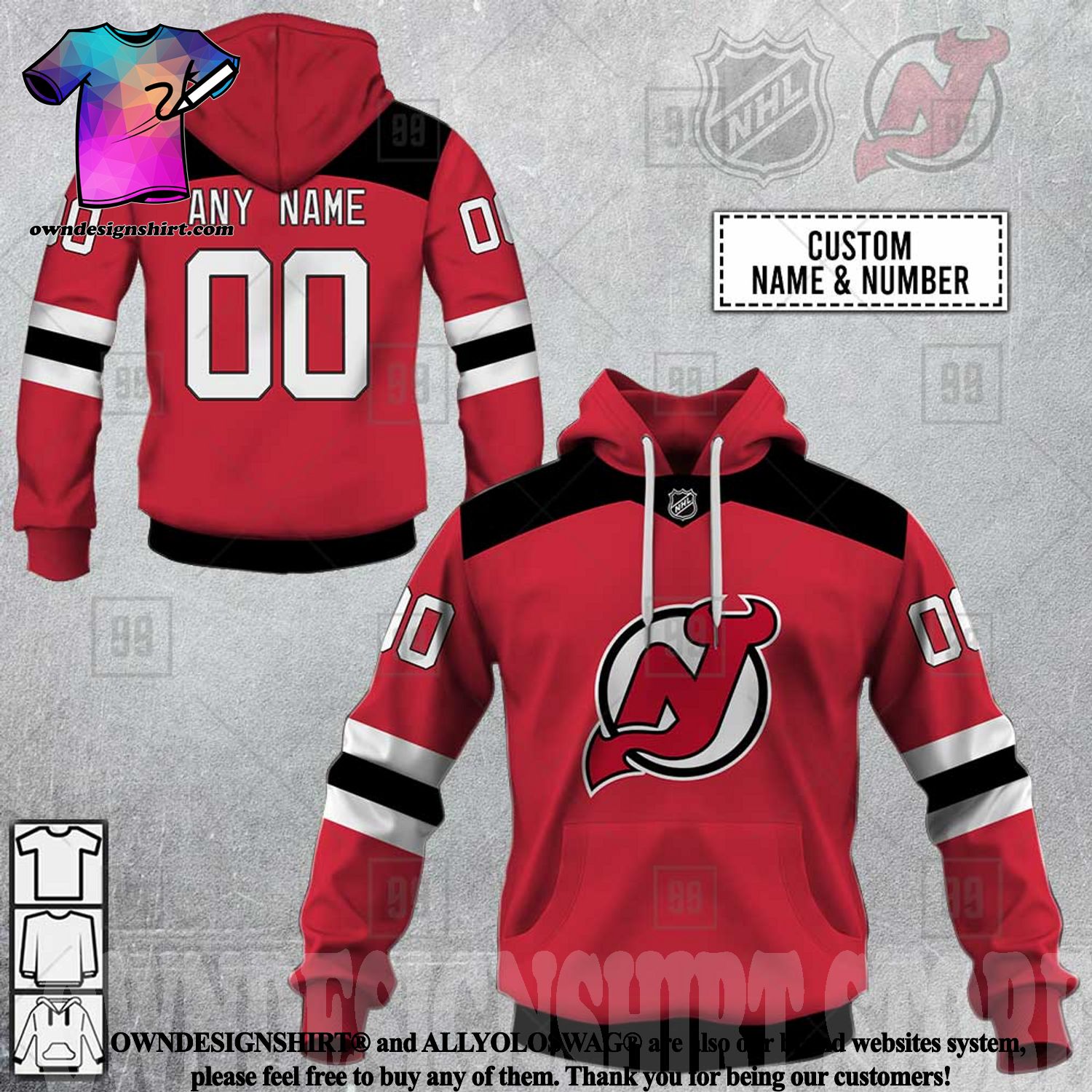 NHL New Jersey Devils 3D Hoodie Zip Hoodie For Fans Sport Team
